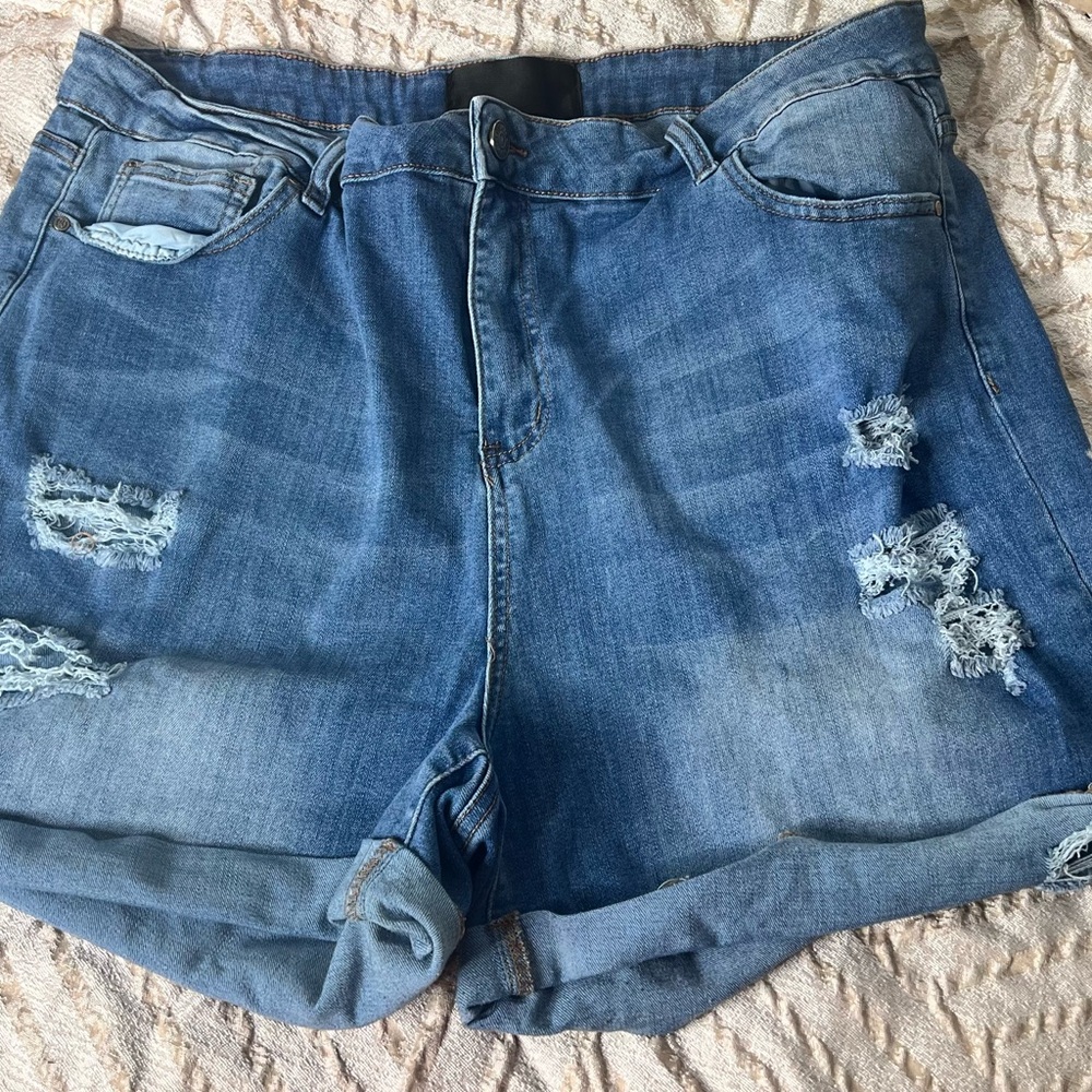 Denim Distressed Women Shorts